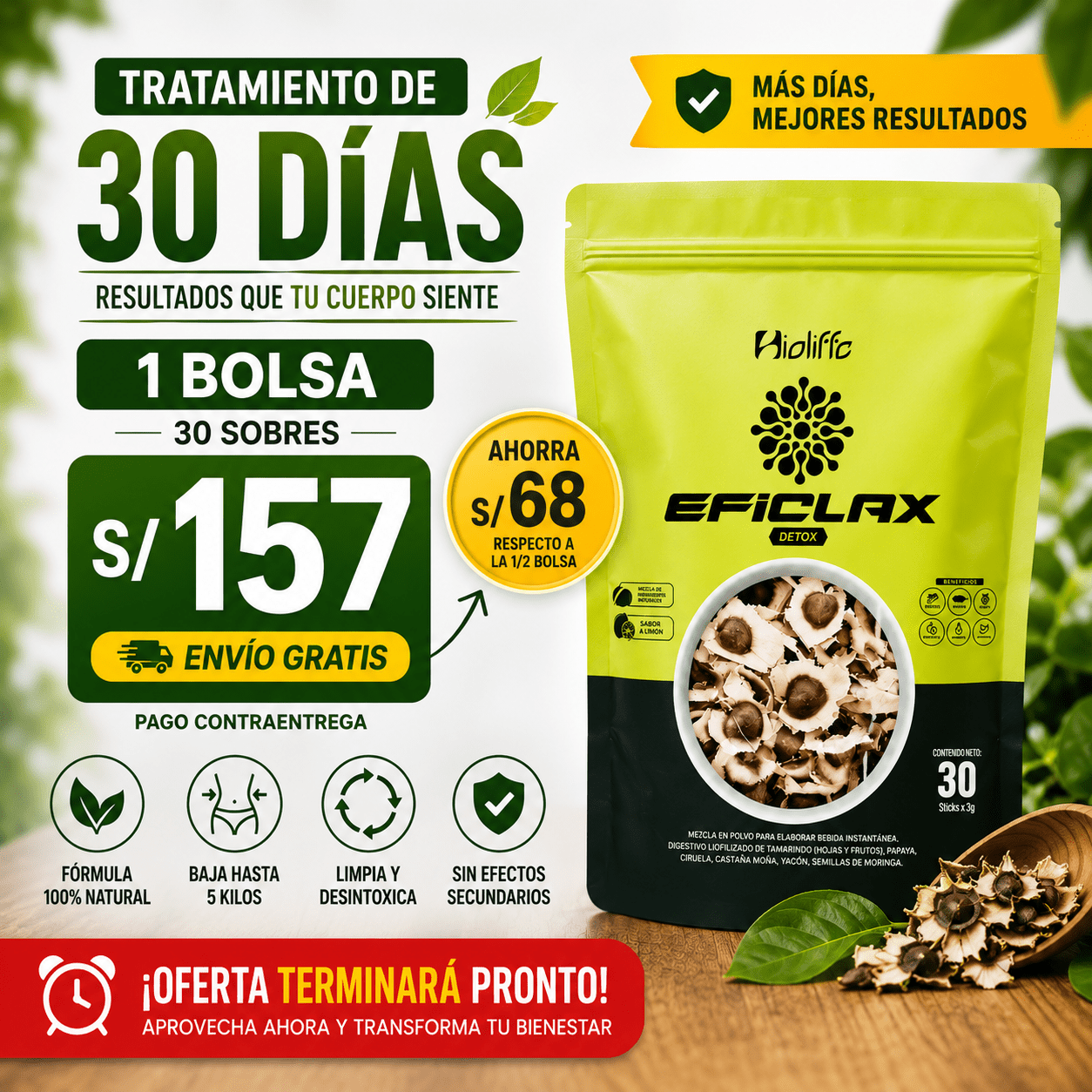 Eficlax™ Detox Limpiador – Bolsa Completa | Tratamiento de 30 Días